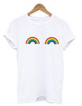 danni rose Rainbow Boobs,Breast t-Shirt (XXX Large)