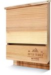 Outer Trails Bat House Outdoor Bat Habitat, Natural Cedar Wood, 2 Chamber