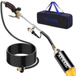 Propane Torch Weed Burner,Heavy Duty Blow Torch with Storage Bag,High Output 1,200,000 BTU,Flamethrower with Turbo Trigger Push Button Igniter and 10 FT Hose for Roof Asphalt,Ice Snow,Road Marking