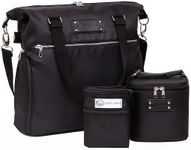 Sarah Wells Lizzy Breast Pump Bag, Pumparoo, and Cold Gold Breast Milk Cooler Bundle (Black)