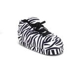 Happy Feet Slippers Standard Sneaker Slippers for Men, Women, and Kids - As Seen on Shark Tank - Classy Oversized House Slippers for Women with Non-Slip Rubber Soles - Black Zebra - Large
