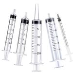 5PCS 1ml 3ml 5ml 10ml 20ml Plastic Syringes Measuring Syringe No Needle Syringe Reusable Syringes Sterile Colostrum For Scientific Lab Baby Medicine Dispensing Liquid Measuring Watering Pet Feeding