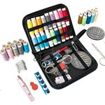 Woodland Portable Sewing Kit with Case: Comprehensive Sewing Accessories for Home, Travel, Emergencies, Students; Includes Thread, Scissors, Needles, Measure etc - Perfect Sewing Kits for Adults UK