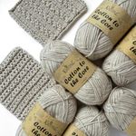 KnitPal Cotton to The Core Soft Cotton Yarn for Crocheting, 78% Cotton and 22% Acrylic - 3 DK Weight Cotton Acrylic Blend Yarn for Knitting - Soft Baby Yarn - 6 Skeins, 852 yds/300g (Almond Tan)