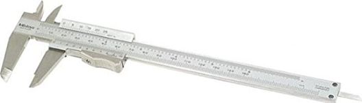 Mitutoyo 531-128 Vernier Calipers, Stainless Steel, for Inside, Outside, Depth and Step Measurements, Inch/Metric, 0"/0mm-6"/150mm Range, Plus /-0.0011"/0.03mm Accuracy, 0.001"/0.02mm Resolution, 40mm Jaw Depth