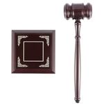 Handcrafted Wooden Gavel and Block Set Perfect for Lawyer Judge Auction Sale Meetings Student and Ideal Gifts 111 (Style II)