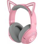 Razer Kraken Kitty V2 BT - Wireless Bluetooth RGB Headset with Kitty Ears (Bluetooth 5.2, TriForce 40 mm Drivers, Integrated Beamforming Noise-cancelling Mics, Up to 40 Hrs Battery Life) Quartz Pink