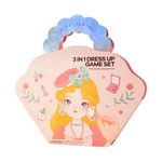Princess Dress Up Set, 3in-1 Dress Up Game Set Princess Fantasy Makeup Sticker Books, Princess Art Craft Kits for Girls