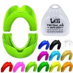 Mouth Guard Gum Shield - Mouthguards for Adult Senior School Combat Sports Rugby Soccer Hockey Muay Thai MMA Boxing Martial Arts Basketball with Case (Senior Age 13+, Fluorescent Green)