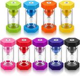 Yunsailing 9 Packs Colorful Sand Timer Hourglass Set 1/2/3/5/10/15/20/30/60 Minutes Visual Sand Clock Timer for Kids Plastic Sand Glass for Classroom Home Office Kitchen Game Use Teeth Brushing