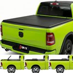 ORYX Glacier™ Soft Tri-Fold Tonneau Cover for 2009-2026 Dodge Ram 5 ft 7 in (67 in.) (No Ram Box Bed) – 24oz Vinyl Truck Bed Cover, 4 Crossbars, All-Weather Protection, No-Drill Clamp-On