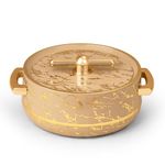 Selvel Elegance 1700ml Casserole | Advanced PU Insulation | Elegant Design Insulation|Keeps Food hot & Fresh for Long Hours|Chapati, Roti, Biryani and More (Turkish Ivory 1200 Ml)