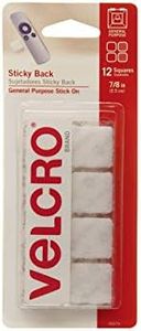 VELCRO Brand Sticky-Back Fasteners, Removable Adhesive, 0.88" X 0.88", White, 12 count (Pack of 1)