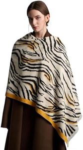 ZHE JIN Luxurious Silk Scarf Shawl Wraps for Women, Warm Soft Scarves Winter Gift for Her