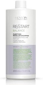 REVLON PROFESSIONAL RE/START Balance Purifying Micellar Shampoo, 1000 ml, Micellar Shampoo for Hair & Scalp, Hair Shampoo for Carefree, Shiny Hair, Creamy Foam Against Oily Scalp