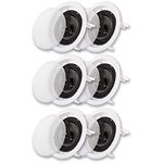 Acoustic Audio CS-IC63-3PR 300 Watt 6.5" 3-Way Home Theater In-Wall/Ceiling Speakers (3-Pair)