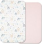 Selemavi Next to Me Crib Sheets - 2pcs Baby Crib Sheets Set - 100% Organic Cotton to fit Bedside Cribs - Made in Europe – 83 x 50 cm (83x50cm, Cute Animals&Dots)