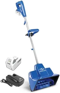 Snow Joe 24V Cordless Electric Shovel Kit w/ 4Ah Battery & Charger, 11″ Clearing Width, 400W Motor – Portable, Lightweight, Fast Ice & Snow Removal for Deck, Patio, Driveway, 24V-SS11