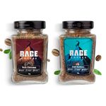 Rage Coffee Combo Pack of 2 Flavoured Instant Ground Coffee - 50 gms each of Irish Hazelnut & Dark Chocolate, Glass Bottle