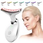 ANLAN Red Light Therapy Face Massager, Skin Face Lift Device with 7 Colors, 3 Modes Led Facial Sculptor for SkinTightening & Neck Lifting, 45°C EMS Massage Face Toning Firming Machine for Women