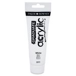 Daler-Rowney Graduate Acrylic Paint, Plastic Tube, 4oz - 120 ml, Titanium White