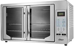 Oster Convection Oven, 8-in-1 Countertop Toaster Oven, XL Fits 2 16" Pizzas, Stainless Steel French Door