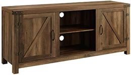 WE Furniture TV Stand, Wood, Rustic