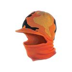 The Vintage Year Sports Visor Billed Knit Radar Cuff Beanie - orange - One size