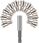 AUTOTOOLHOME 10pc Drywall Screw Bits Setter Dimpler PH2 Magnetic Bit Holder for Plasterboard