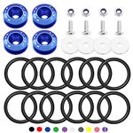 Taiss Bumper Quick Release (Blue), Front And Rear Bumper Tight Plate Fixing Kits, Supporting Reinforcing Washers And Screws, Compatible With GM Bumper Engine Hatch Kit.