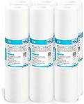 Membrane Solutions 10 Micron Sediment Water Filter Replacement Polypropylene Cartridge 10"x 2.5" for Whole House RO System, Compatible with Aqua-Pure AP110, GE FXUSC, WHKF-GD05, Culligan P5-6 Pack