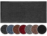 BLADO Washable Door Mats Indoor & Outdoor - Non-Slippery Heavy Duty Doormats Indoor - Stylish & Large Rubber Door Mat - Perfect Dust Grabbing Outdoor & Indoor Door Mat (Anthracite, 60cm x 120cm)