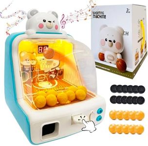 Kids Basketball Game STEM Toy Bear Tabletop Basketball Shooting Game,Desktop Interactive Arcade with Score,Tokens,Balls,Light&Sound Indoor Sports Toy Birthday Gifts for Boys Girls 3,4,5,6,7,8,9,10,11