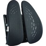 Fellowes "Back Angel Back Support Cushion, Fabric, Black