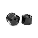 CIRO Diamond Cut Crown Bolt Cap Kit (Black Painted) for M8 motorcycle motors