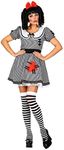 "CREEPY DOLL" (dress with crinoline underskirt, hair bow) - (M)