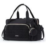 MOMMORE Baby Changing Bag, Large Capacity Nappy Bag Diaper Tote for Mom with Foldable Changing Mat and Pacifier Case, Hospital Maternity Handbag