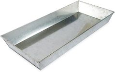 Achla Designs Antique Galvanized Steel Rectangular Plant Tray- 29 in, Silver