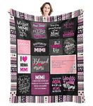 Best Mimi Blanket Gifts for Mimi from Grandaughter Gifts for Mimi from Grandkid Best Mimi Ever Blanket Christmas Mothers Day Birthday Present for Mimi from Grandson Throw Blanket 50” X 60”