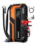 AstroAI 6000A and 150PSI Car Battery Booster Jump Starter Tyre Inflator, Jump Starter Power Pack with Air Compressor, for 12V Vehicles (10L Petrol/8L Diesel), Intuitive LED Screen, Full Accessory Kit