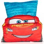 Disney Pixar Cars Lightning McQueen 3D Snuggle Pillow - Super Soft Red Racecar Plush Pillow - Measures 15 Inches