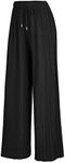 WB1485 Womens Pleated Palazzo Pants