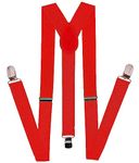 Mini Mart Online Limited Boys Unisex 60cm Braces Suspenders - Red