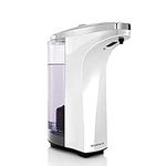 simplehuman ST1018 237ml Automatic Hand Motion Liquid Soap Dispenser, Volume Control, White Plastic