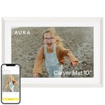 Aura Carver 10.1" WiFi Digital Picture Frame | The Best Digital Frame for Gifting | Send Photos from Your Phone | Quick, Easy Setup in Aura App | Free Unlimited Storage | (Clay with White Mat)