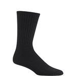 Wigwam Men's Super 60 Crew Black 3 Pack Socks,Black,Large/shoe Size:Men's 9-12,Women's 10-13