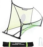 QUICKPLAY TEKKERS TRAINER Football Rebounder - 6.5x4' Spot Net & 6.5x1.5ft Ground Pass Nets, Dual Nets Portable Football Training Equipment for Kids & Adults
