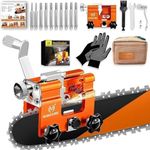 Chainsaw Sharpener Jig with 10 Tungsten Bits & Carrying Storage Bag, Universal Portable Manual Chain Saw Sharpener Tool Kit Accessories for 4" - 22" Chain Saw Sharpening