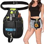 Upgraded Heavy-Duty Drill Holster Tool Belts Hammer Wrench Screwdriver Holder Belt Adjustable Waist Tool Pouch Multi-Pockets Organiser Tool Belt for Men Women Electricians Gardener &Carpenter