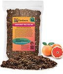 Gardenera Premium Grapefruit Potting Mix - Expertly Crafted with Peat Moss, Perlite, Worm Castings, and Lime for Stronger Roots and Optimal Nutrient Absorption - 3 Quart